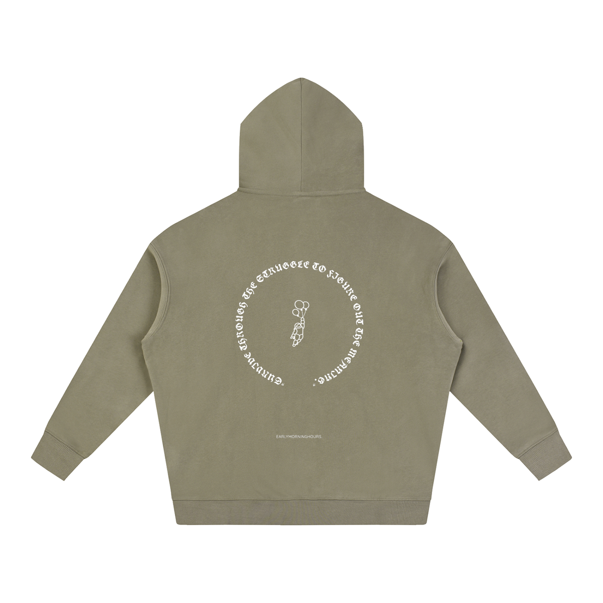 EARLYMORNINGHOURS. Premium Heavyweight Oversized Fleeced Hoodie