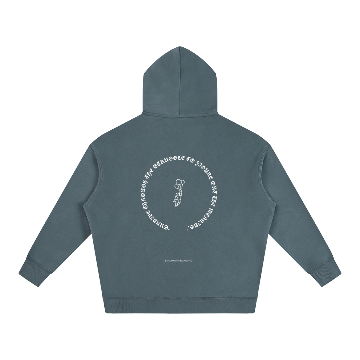 EARLYMORNINGHOURS. Premium Heavyweight Oversized Fleeced Hoodie