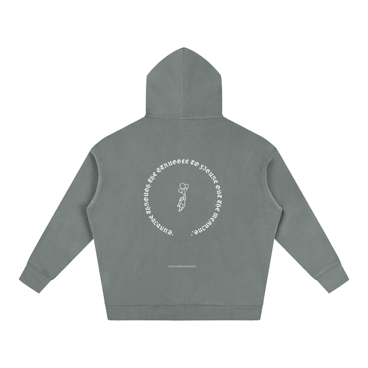EARLYMORNINGHOURS. Premium Heavyweight Oversized Fleeced Hoodie