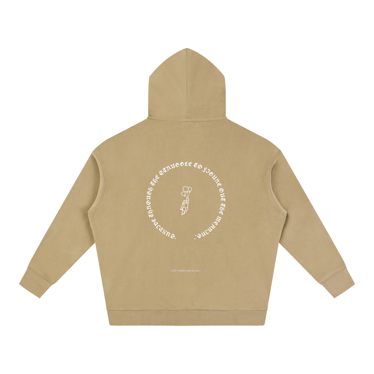 EARLYMORNINGHOURS. Premium Heavyweight Oversized Fleeced Hoodie