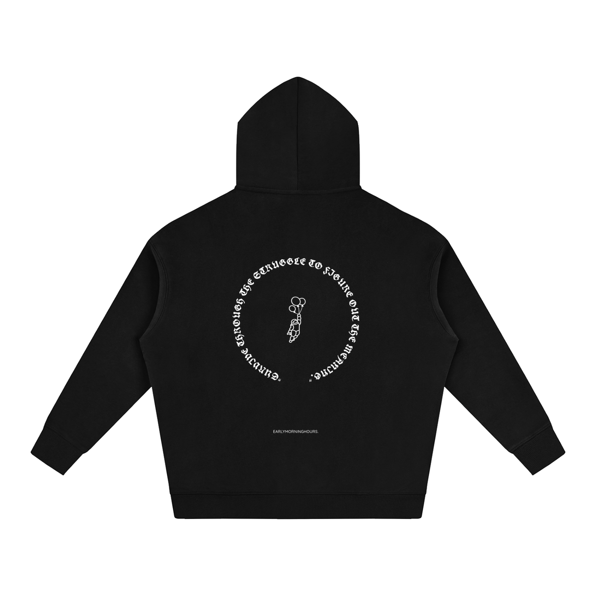 EARLYMORNINGHOURS. Premium Heavyweight Oversized Fleeced Hoodie